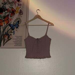 Edikted Mauve Lace Trim Cable Knit Cami Tank Top